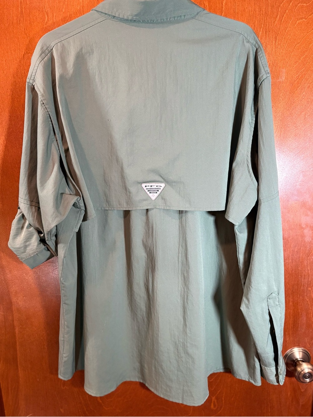 Columbia Green Button-Front Outdoor Shirt - Picture 7 of 8